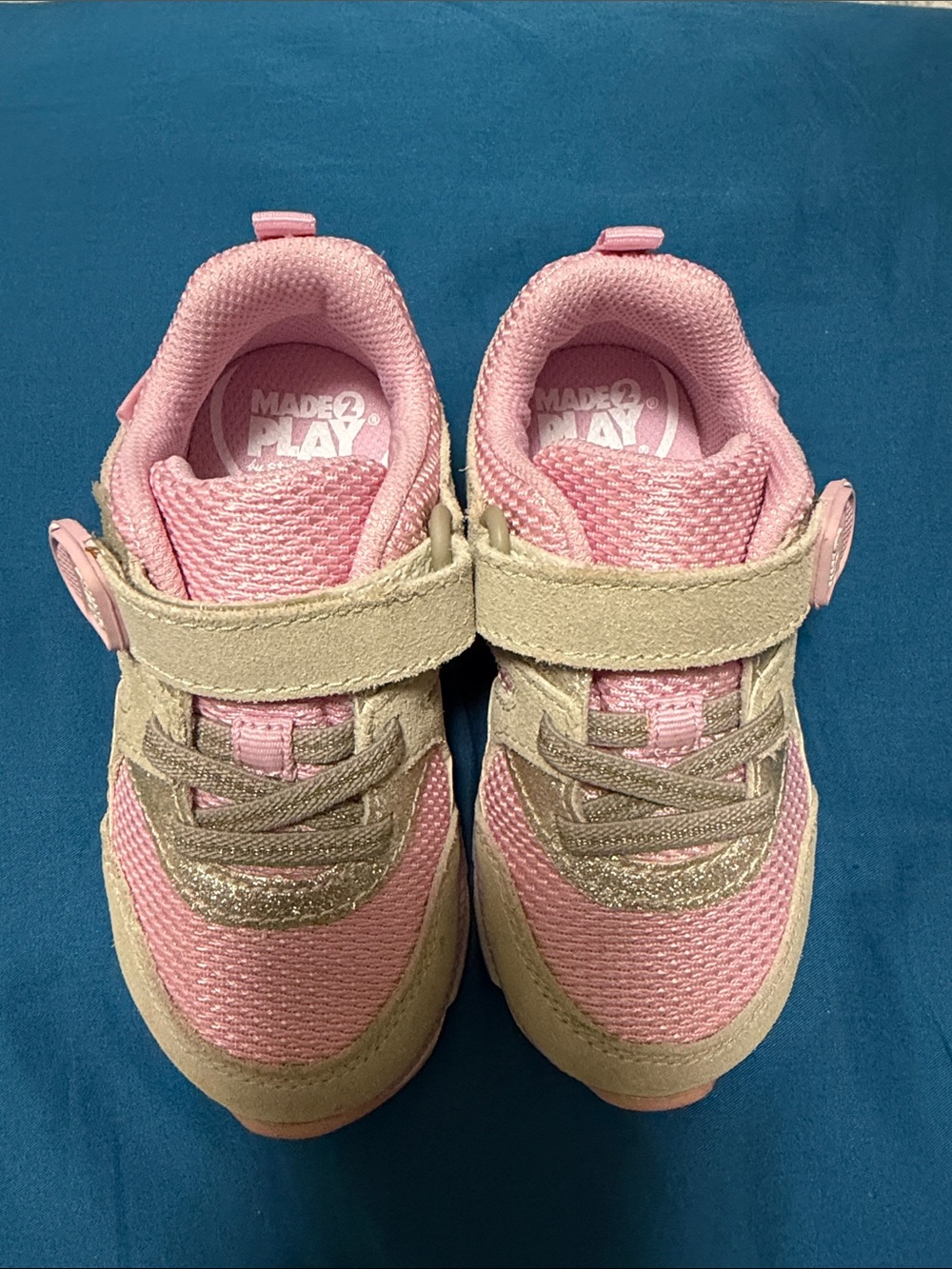 Stride Rite made2play 7.5 XW Pink & Tan Kids Athletic Sneakers